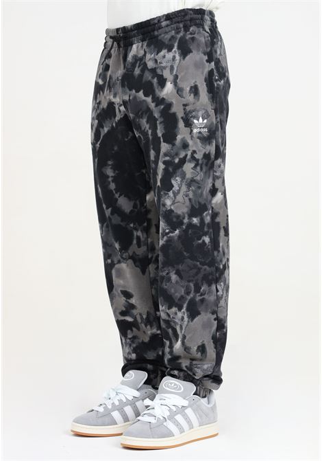 Pantalone sportivo Tie-Dye grigio e nero da uomo ADIDAS ORIGINALS | IZ2505.